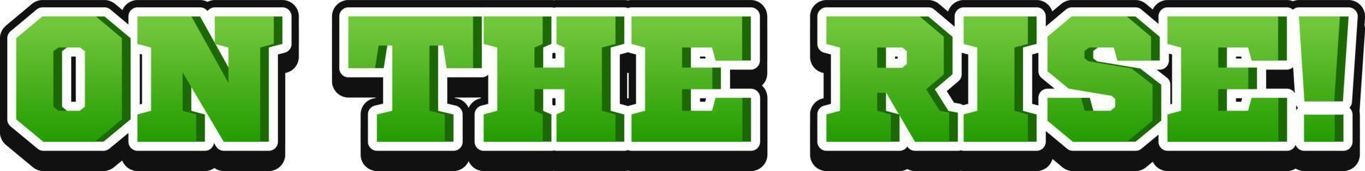 logo du mot vert one the rise vecteur