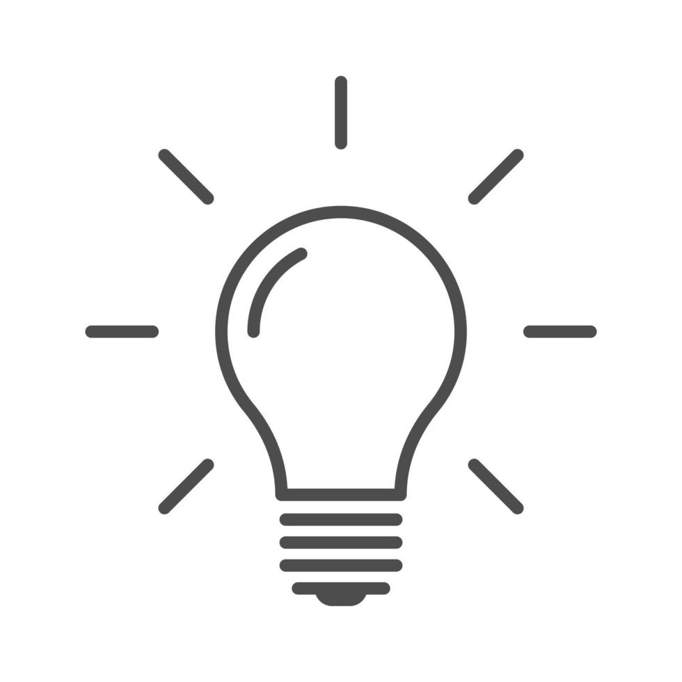 icône de lampe - illustration vectorielle d'ampoule style plat dans un design branché vecteur