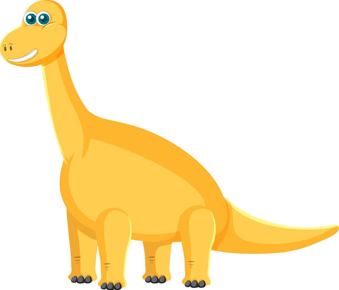 dessin animé mignon dinosaure brachiosaure vecteur