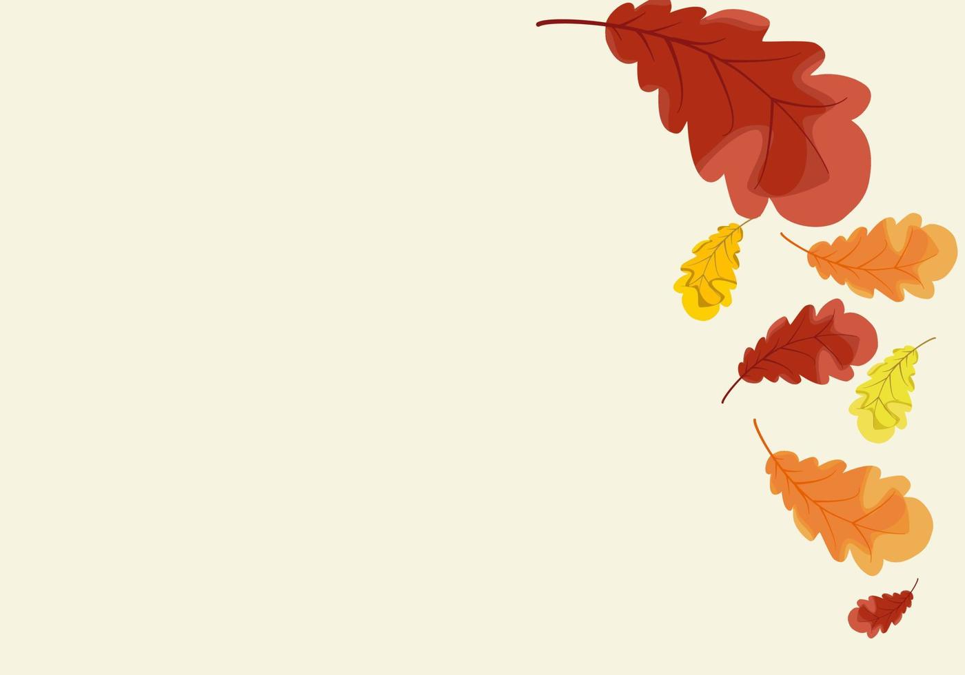 fond orange pastel et cadre floral d'automne, ayez de l'espace pour votre lettrage, fond d'automne. vecteur