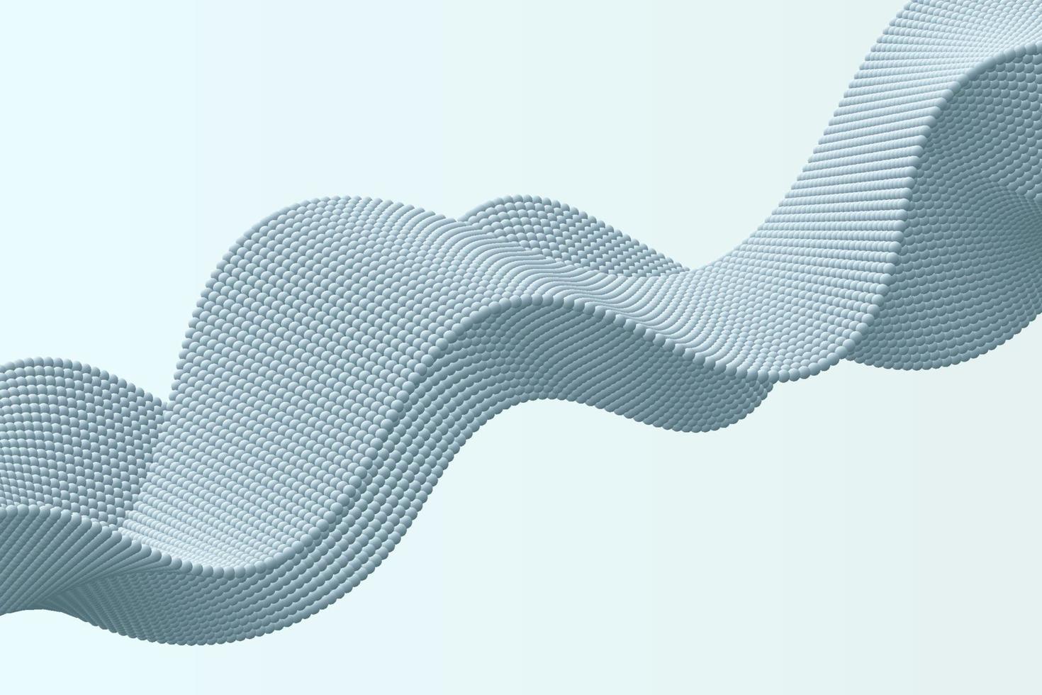 vague de volume bleu clair de fond de particules dans un style abstrait vecteur