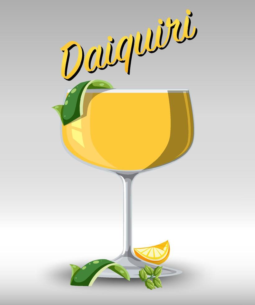 cocktail daiquiri dans le verre vecteur