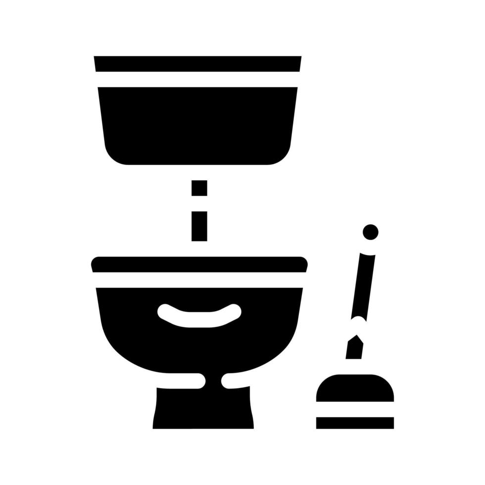 service de plomberie glyphe icône illustration vectorielle signe vecteur