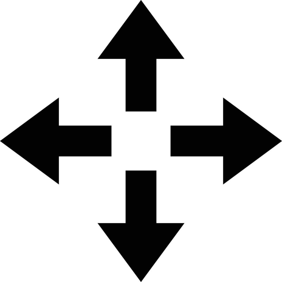 icône de déplacement. déplacer le signe. déplacer la flèche de l'icône. vecteur