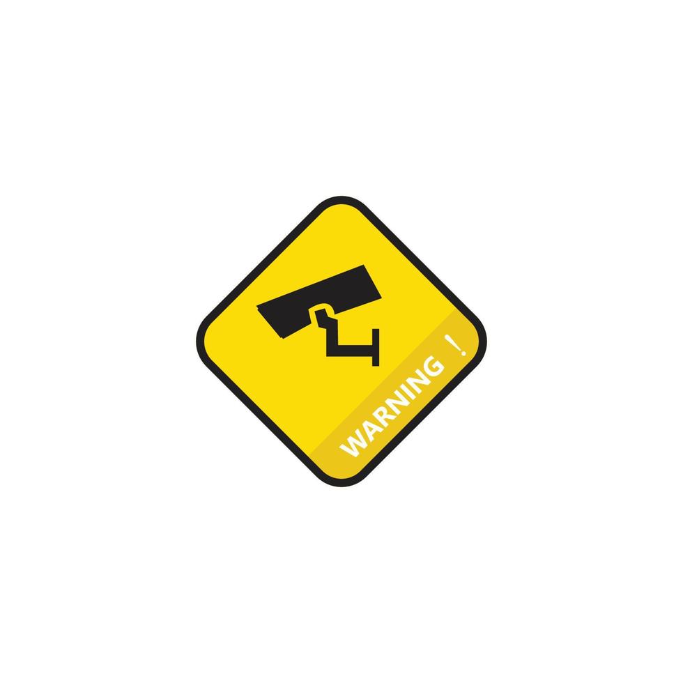icône d'avertissement de vidéosurveillance pour le web mobile et l'application vecteur