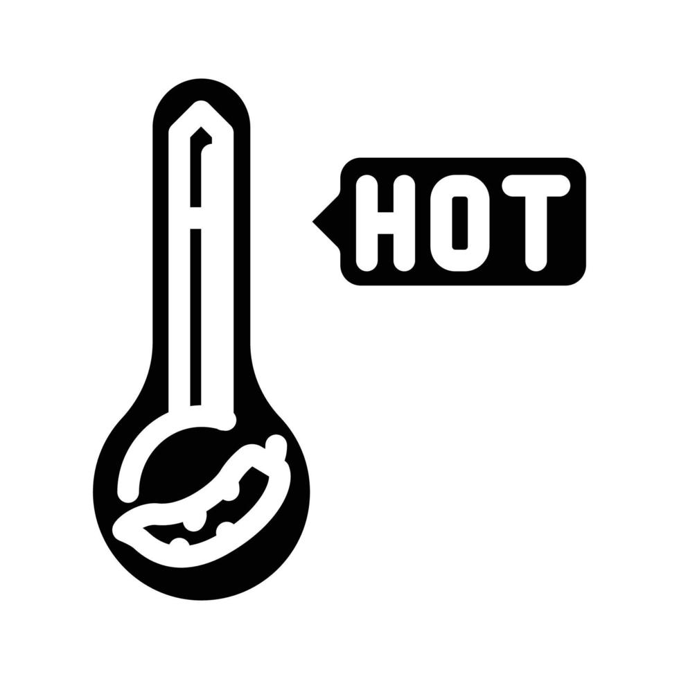 illustration vectorielle d'icône de glyphe d'échelle d'épices de piment fort vecteur