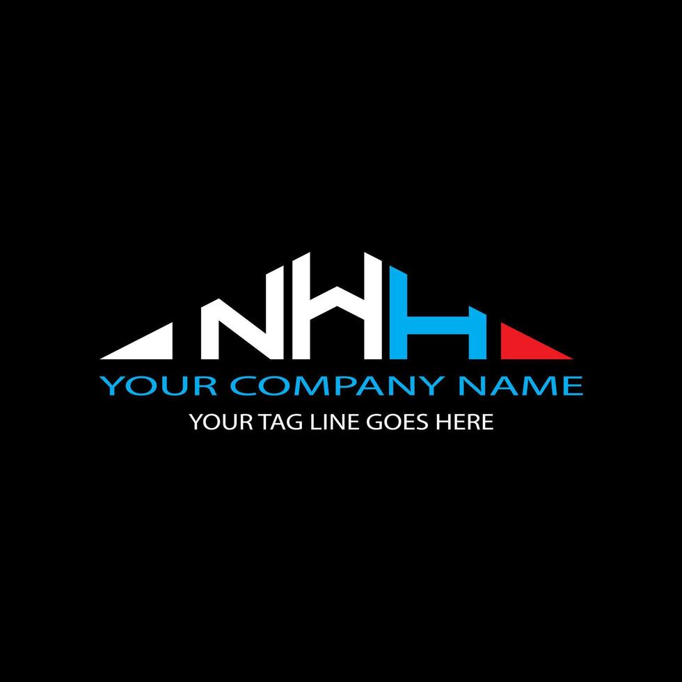 conception créative de logo de lettre nhh avec graphique vectoriel