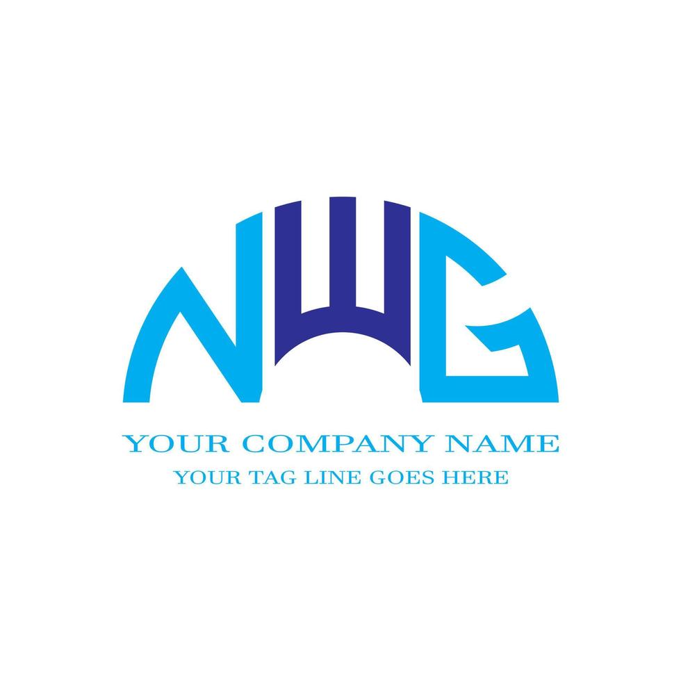 conception créative de logo de lettre nwg avec graphique vectoriel