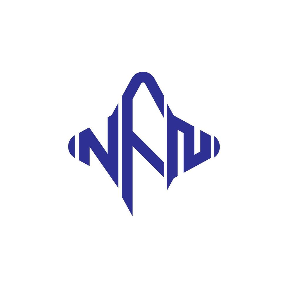 conception créative de logo de lettre nfn avec graphique vectoriel