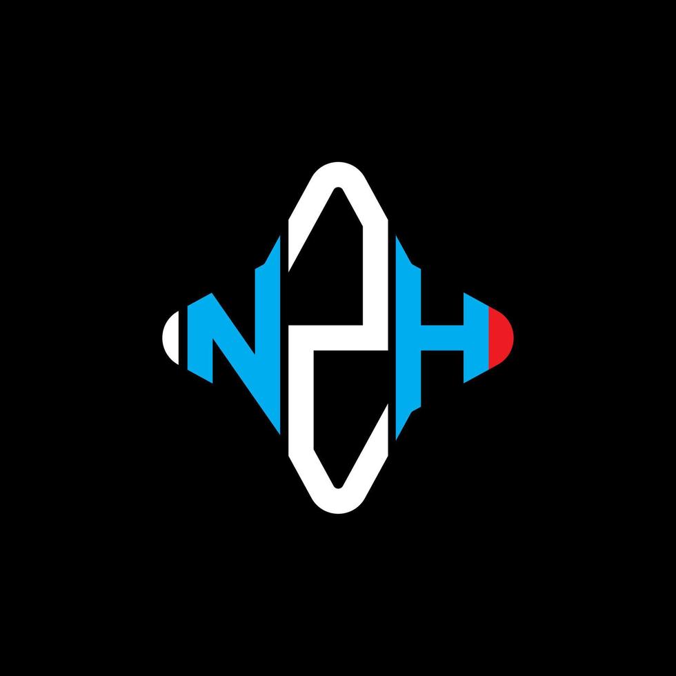 création créative de logo de lettre nzh avec graphique vectoriel