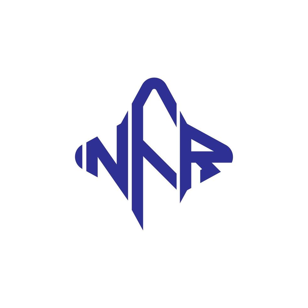 création de logo de lettre nfr avec graphique vectoriel