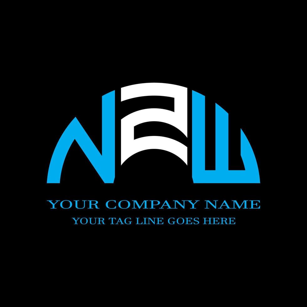 création créative de logo de lettre nzw avec graphique vectoriel