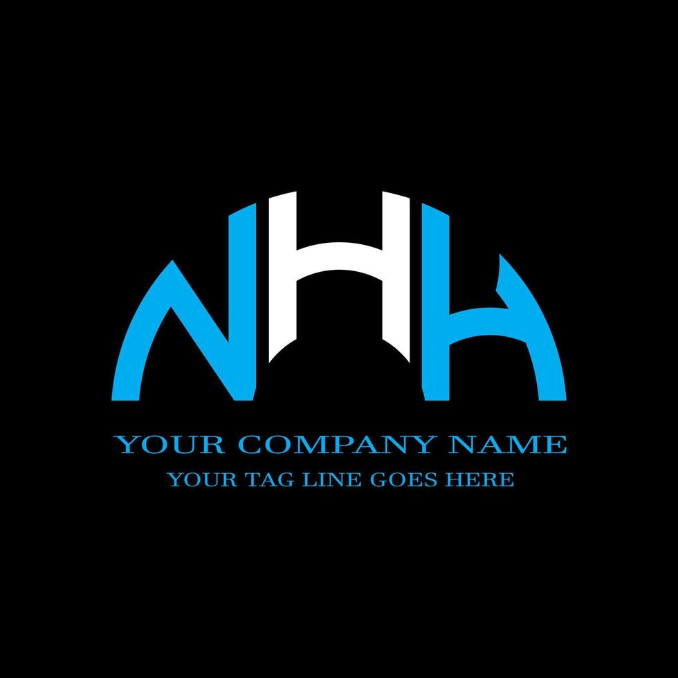 conception créative de logo de lettre nhh avec graphique vectoriel