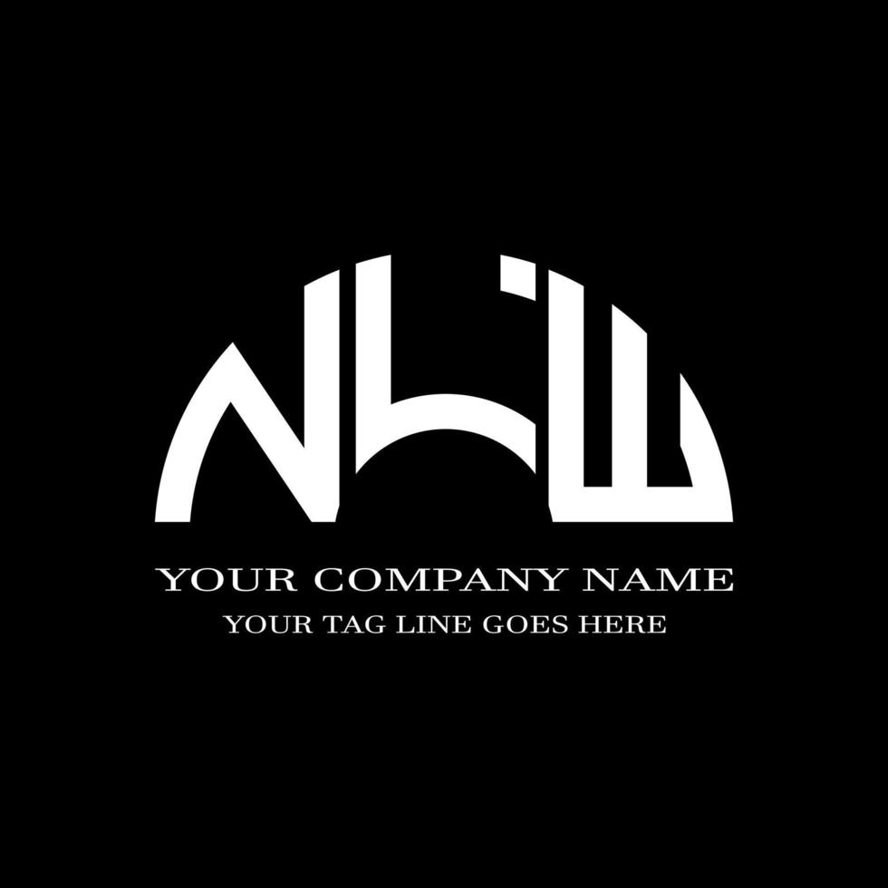création de logo de lettre nlw avec graphique vectoriel