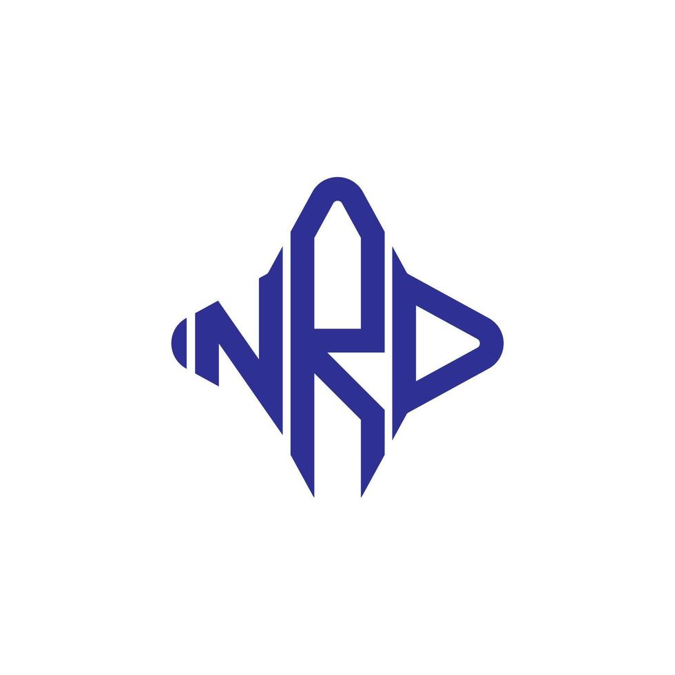 conception créative de logo de lettre nrd avec graphique vectoriel