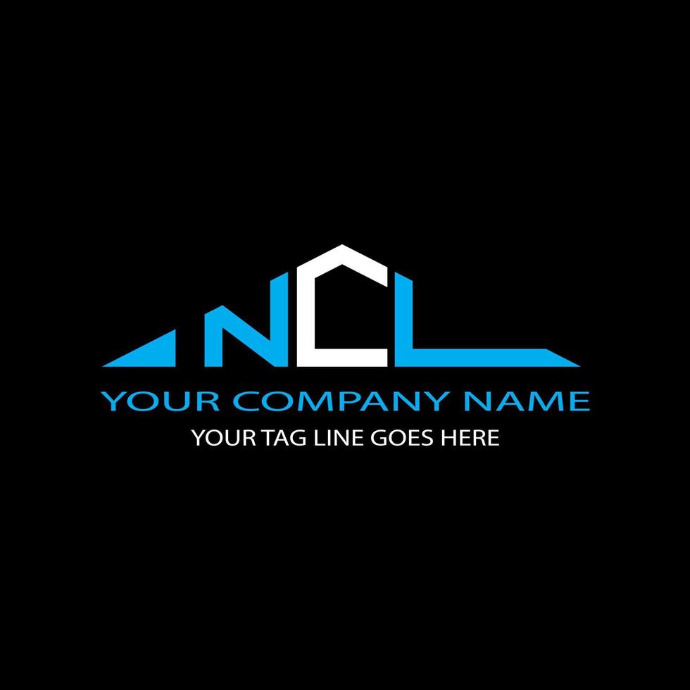 création de logo de lettre ncl avec graphique vectoriel