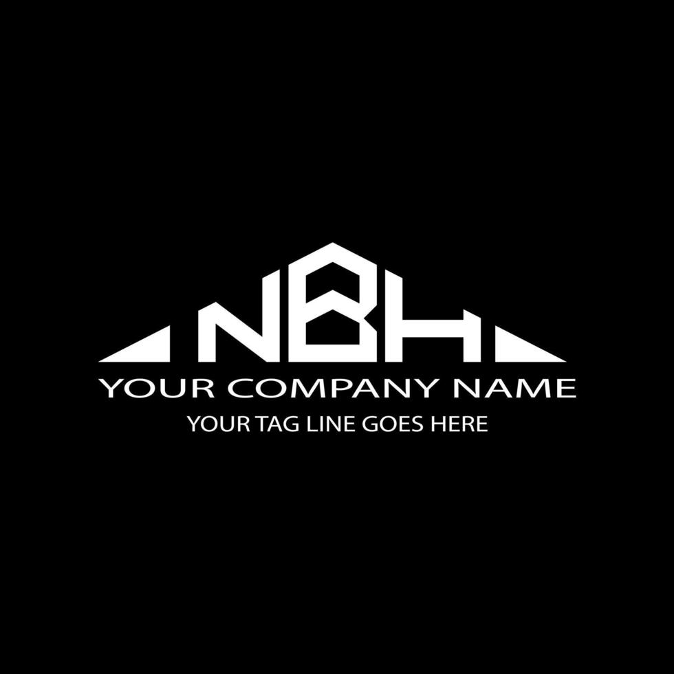 conception créative de logo de lettre nbh avec graphique vectoriel