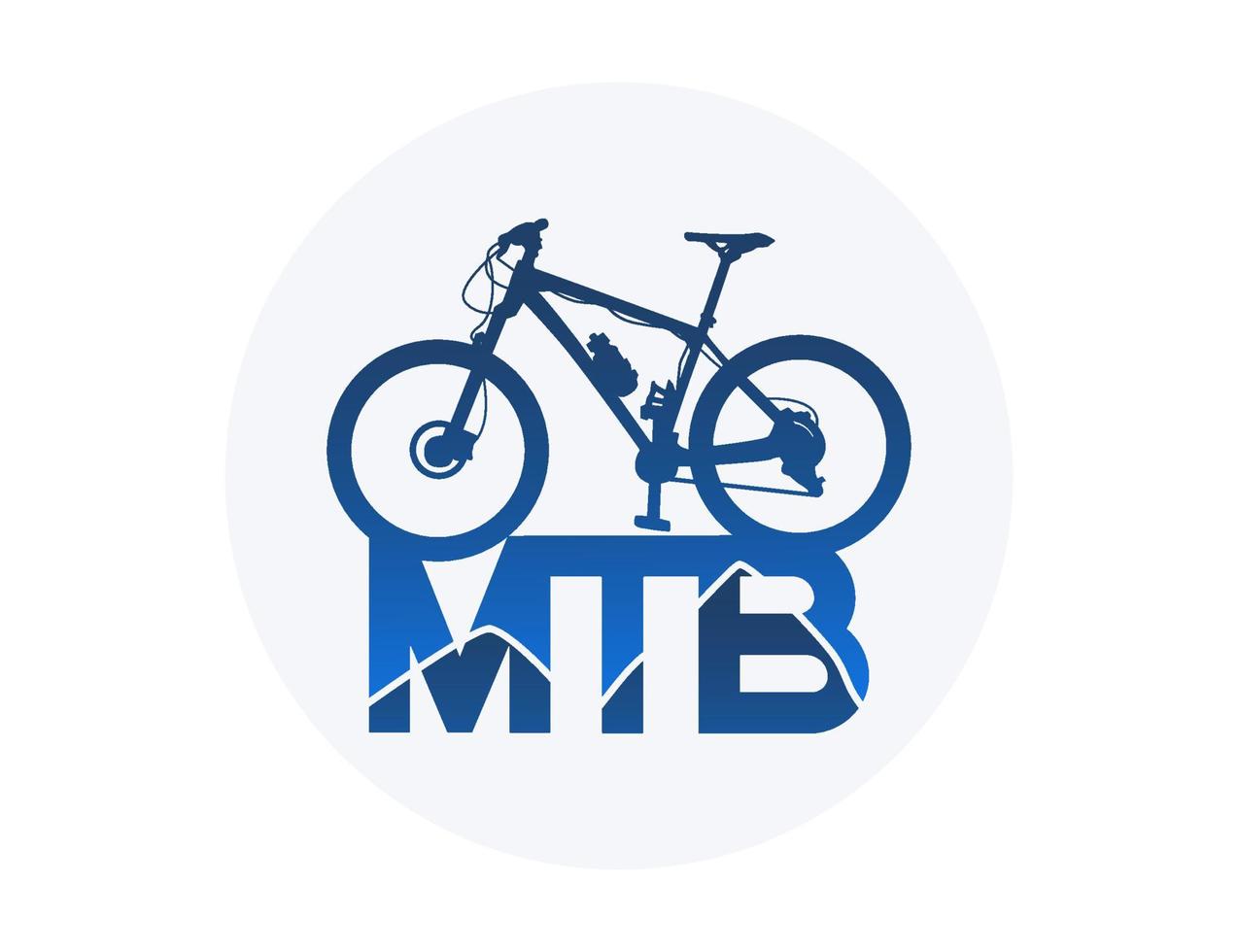 illustration de conception de logo de vélo de montagne vecteur