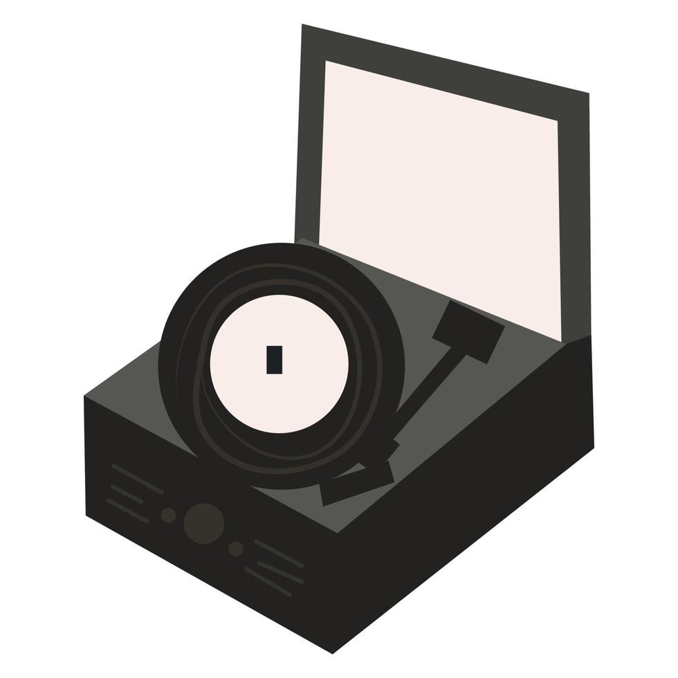 icône de lecteur de disque vinyle élégant. style rétro, fête, musique dj vecteur