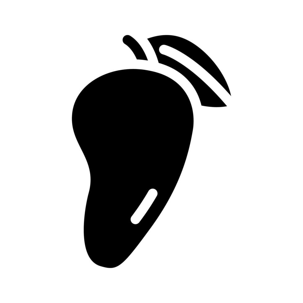 illustration vectorielle d'icône de glyphe de mangue de fruits tropicaux vecteur