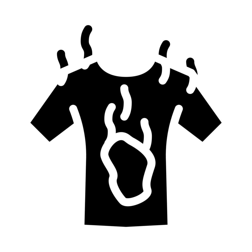 vêtements sales odeur glyphe icône illustration vectorielle vecteur