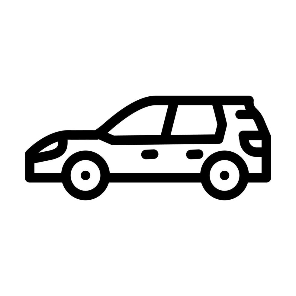 illustration vectorielle de l'icône de la ligne de type de carrosserie de voiture à hayon vecteur