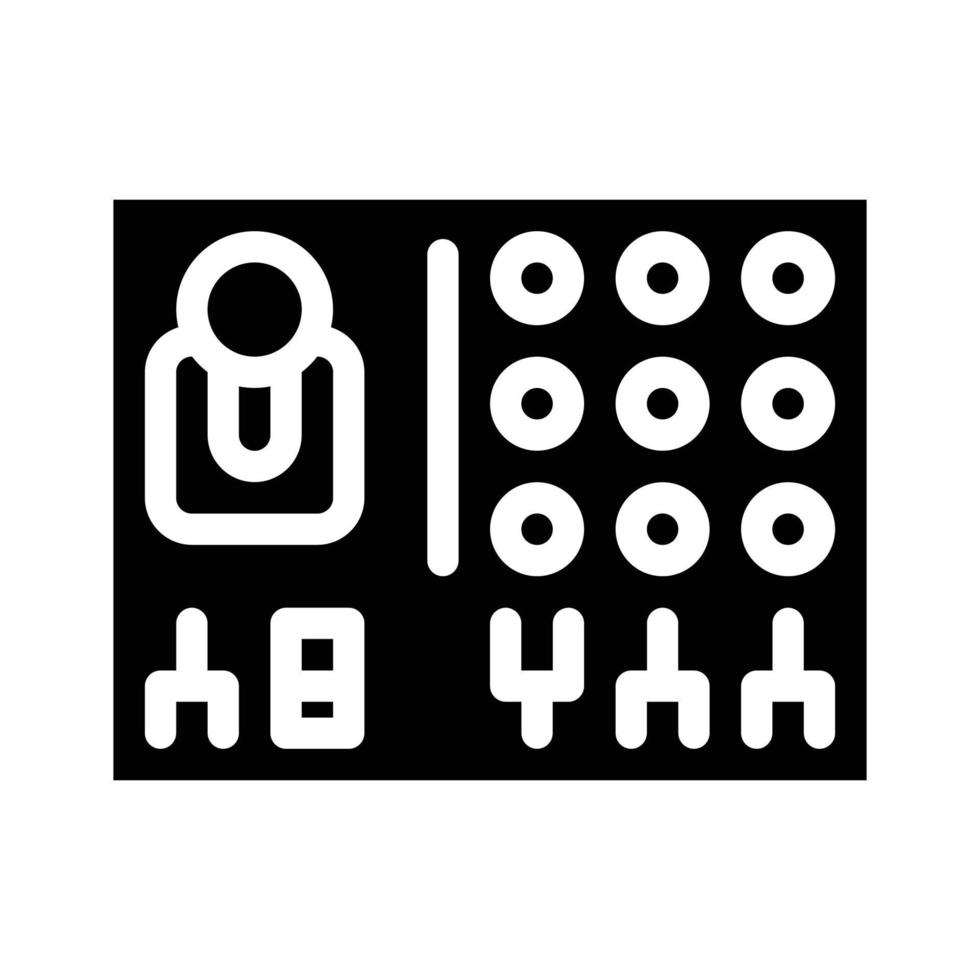 contrôle à distance icône glyphe signe d'illustration vectorielle vecteur