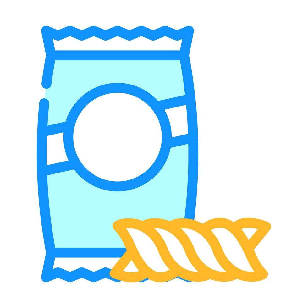 illustration vectorielle d'icône de couleur de pâtes torchietti vecteur