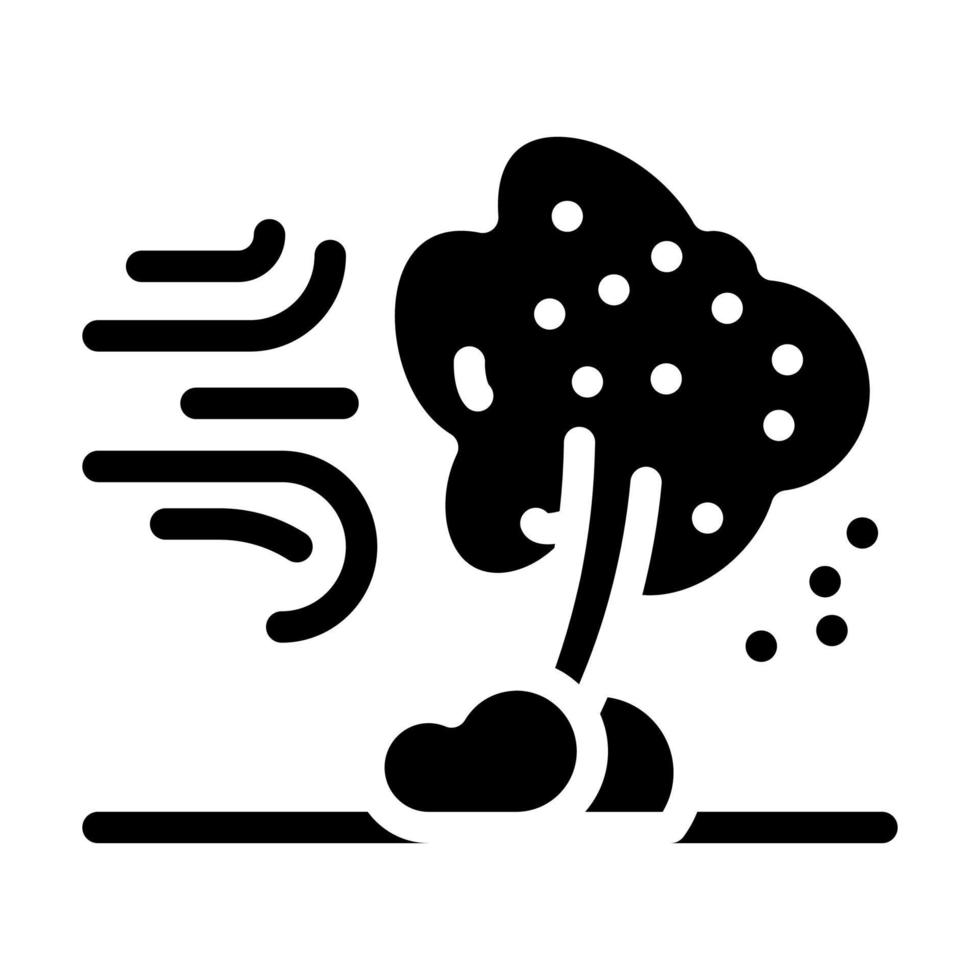 illustration vectorielle d'icône de glyphe de catastrophe éolienne vecteur
