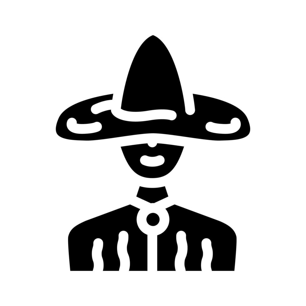 illustration vectorielle de l'icône du glyphe du personnage fantastique de l'assistant vecteur