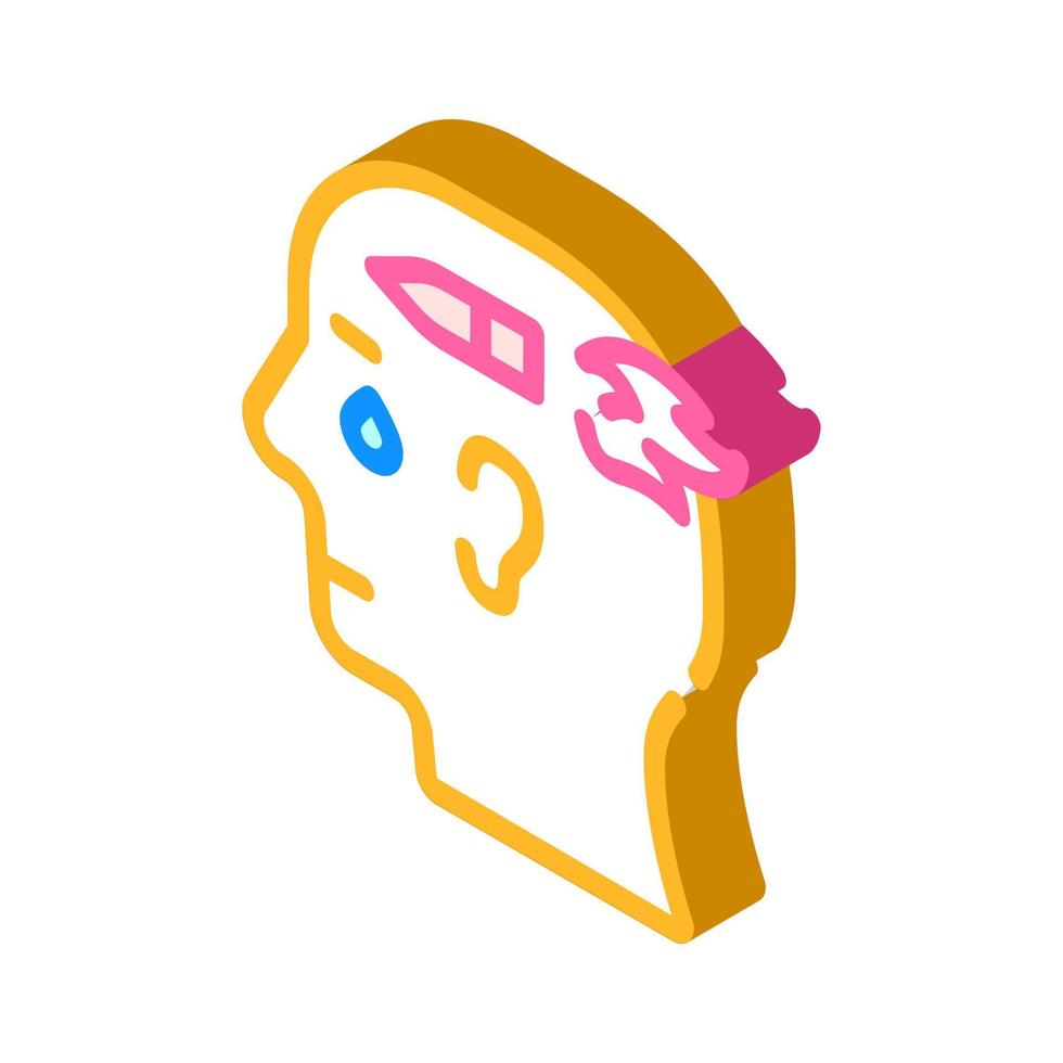 psychologie militaire glyphe icône illustration vectorielle couleur vecteur