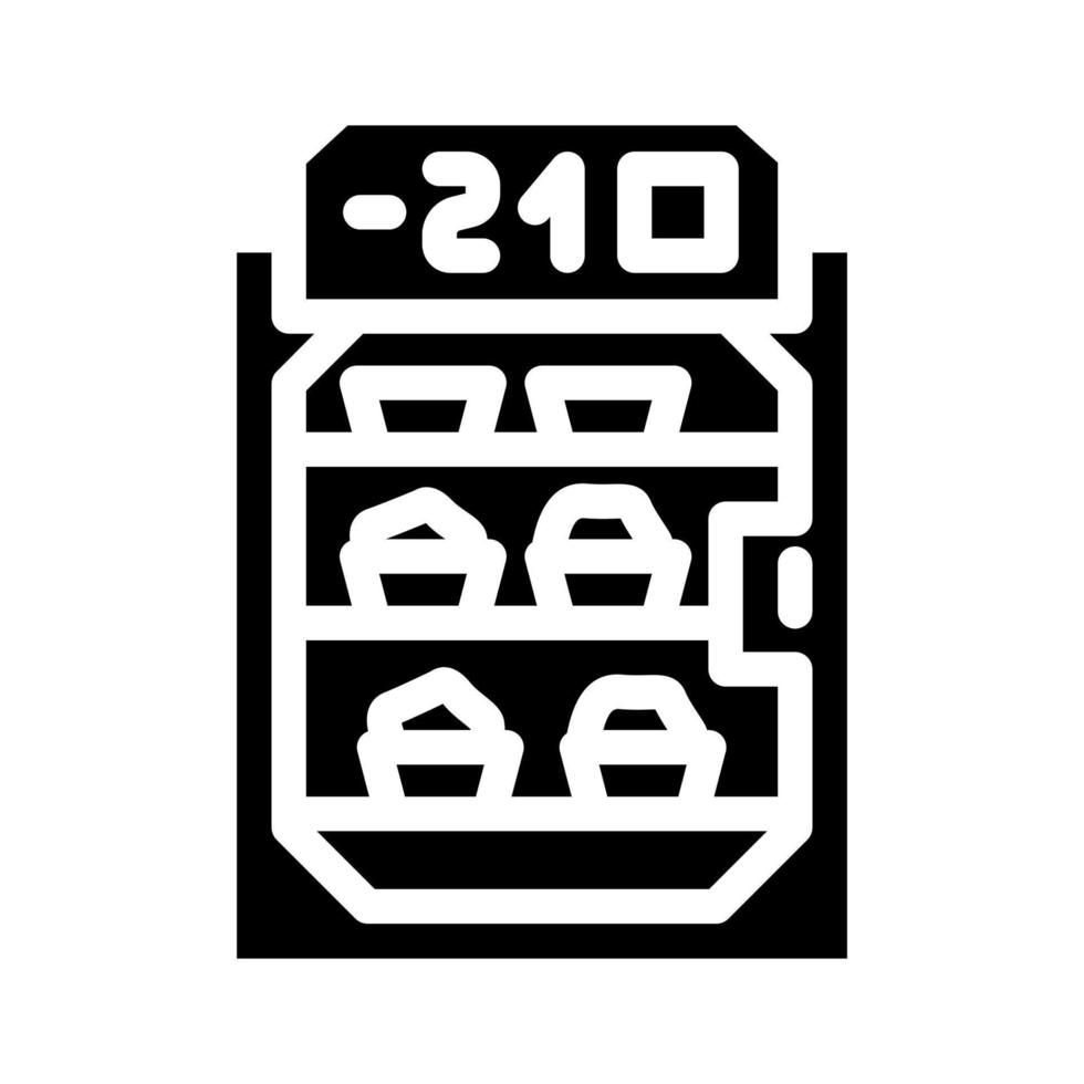 illustration vectorielle d'icône de glyphe d'équipement d'usine de congélateur vecteur