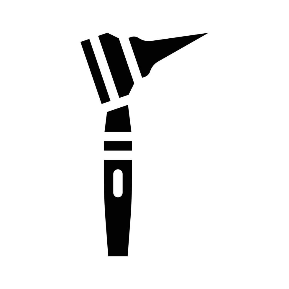 otoscope équipement glyphe icône illustration vectorielle signe vecteur