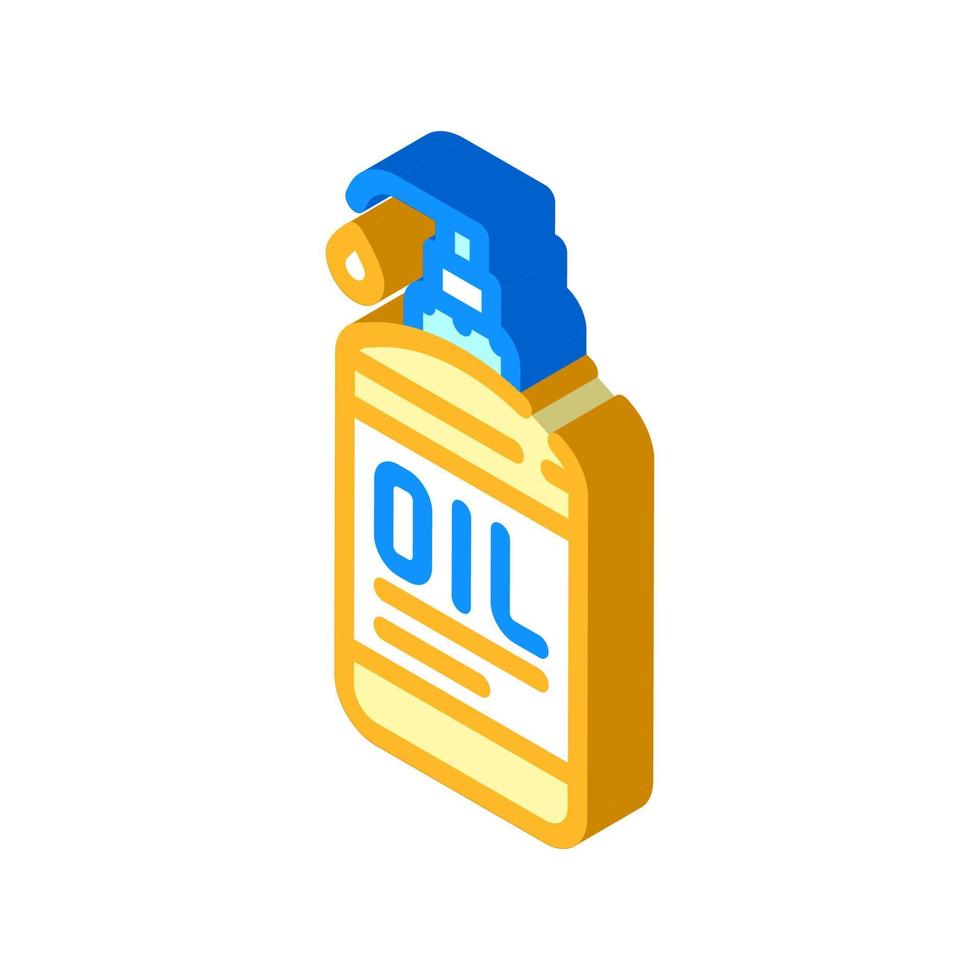 illustration vectorielle d'icône isométrique de massage à l'huile vecteur
