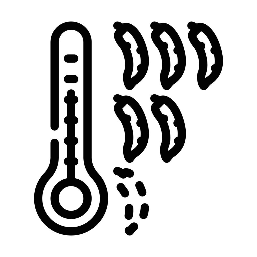 icône de ligne d'échelle d'épices de piment illustration vectorielle vecteur