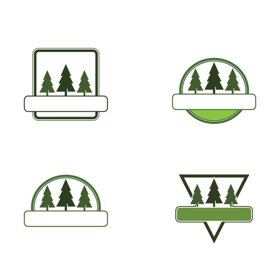 illustration de la forêt de pins vecteur