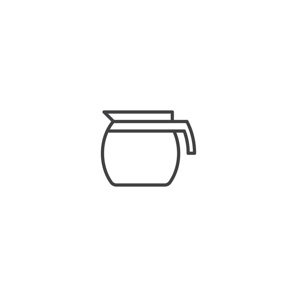 icône de ligne de pot de café. signe de style linéaire pour le concept mobile et la conception web. icône de vecteur de contour. symbole, illustration de logo. graphique vectoriel