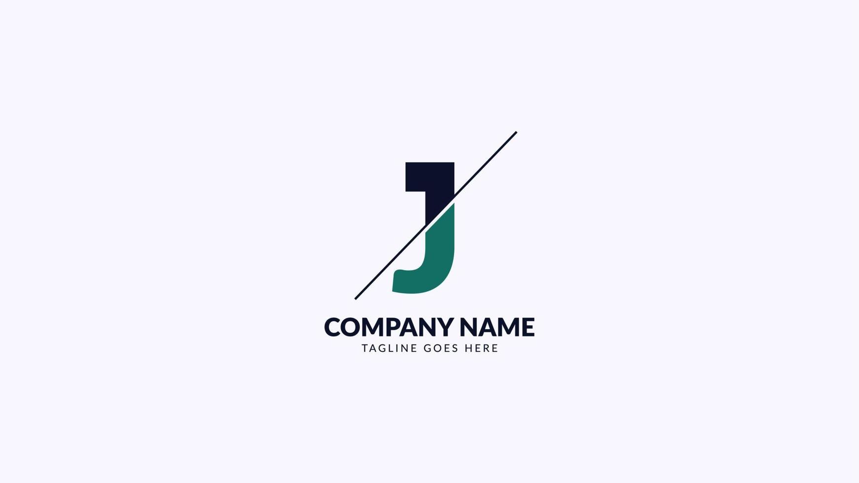 lettre j tranché professionnel entreprise et finance logo vector design