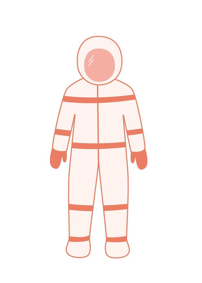 icône de cosmonaute. astronaute dans une combinaison spatiale, illustration de dessin animé isolée sur blanc. vecteur