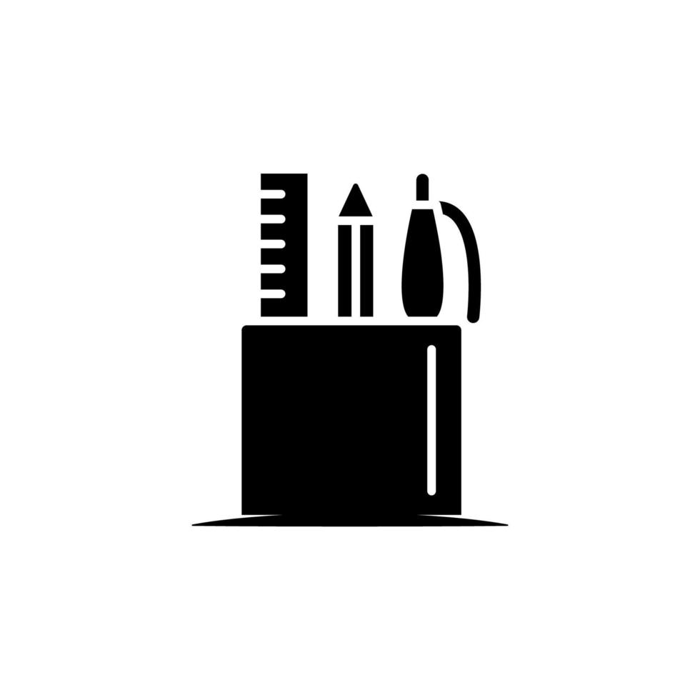 illustration graphique vectoriel de l'icône de support de crayon