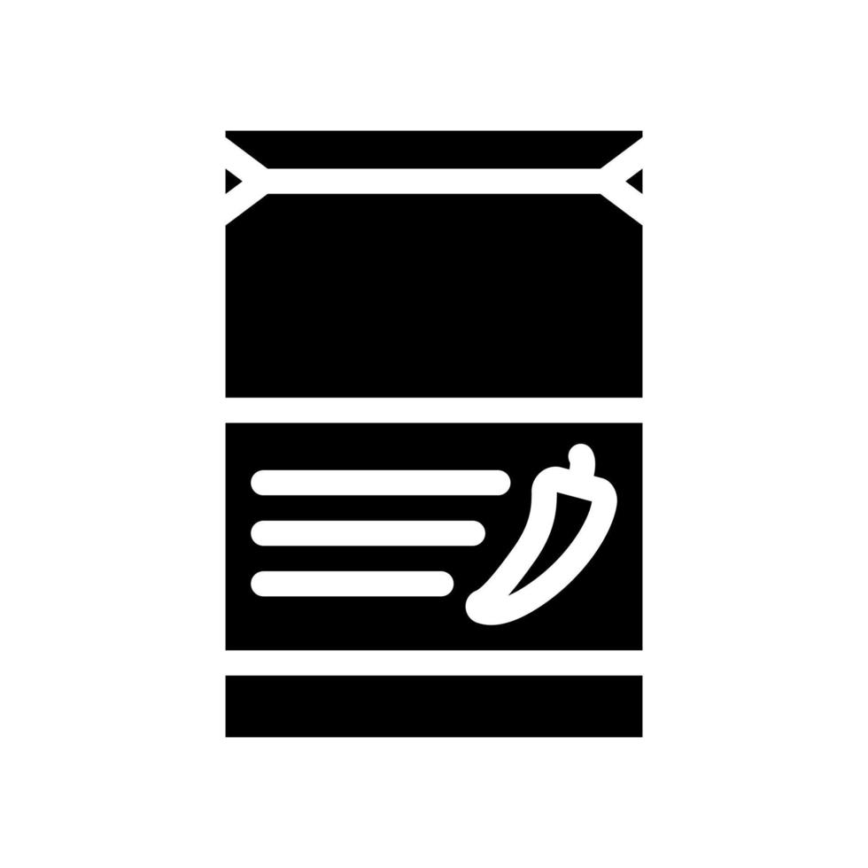illustration vectorielle d'icône de glyphe de sachet d'épices d'assaisonnement vecteur