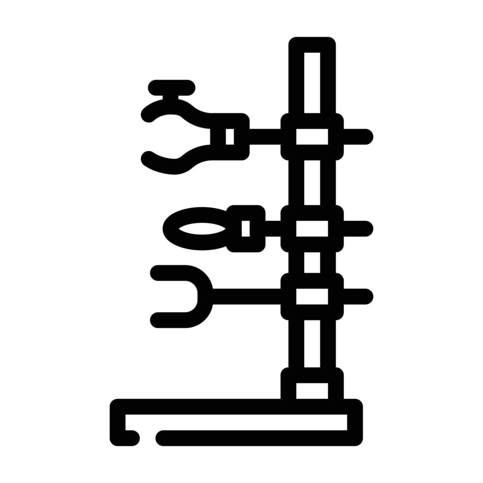 illustration vectorielle de l'icône de la ligne de l'outil de laboratoire titulaire vecteur