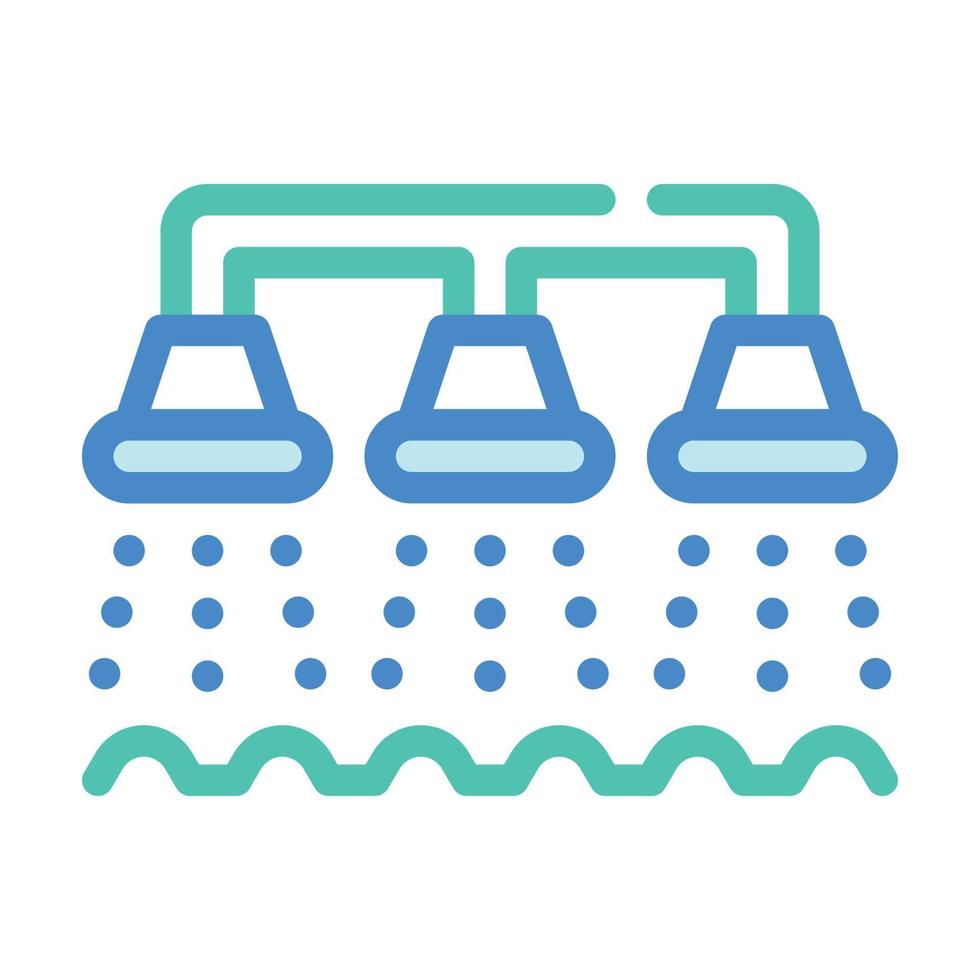 illustration vectorielle de l'icône de couleur du système d'irrigation d'arrosage vecteur