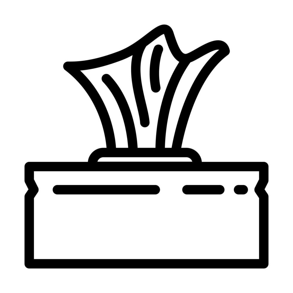 illustration vectorielle de l'icône de la ligne de la boîte à mouchoirs vecteur