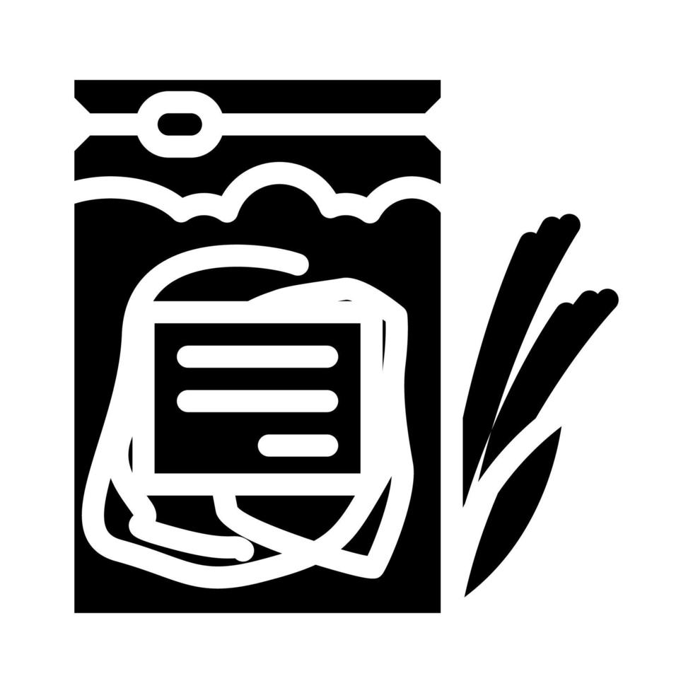 teff naturel sans gluten plante glyphe icône illustration vectorielle vecteur