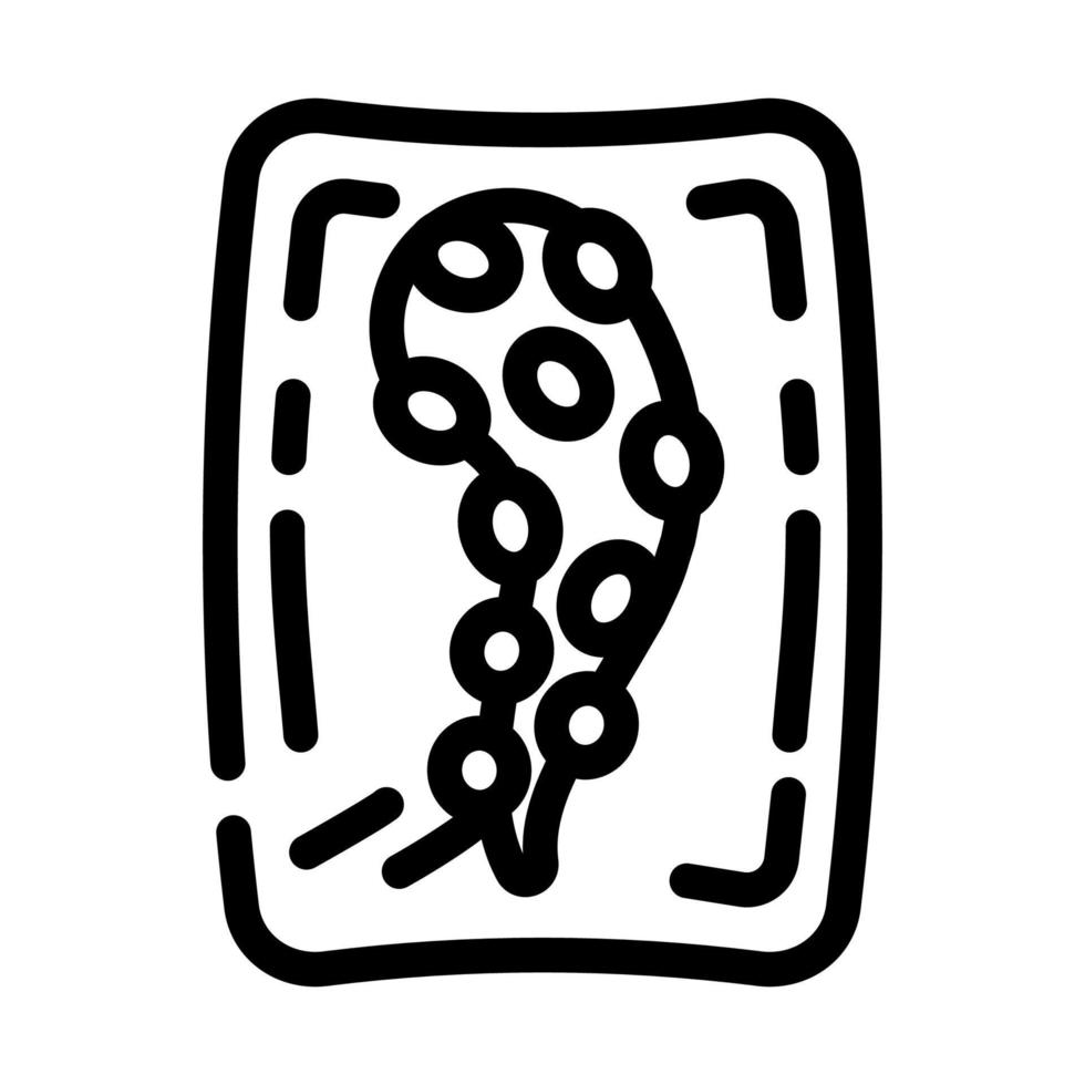 illustration vectorielle d'icône de ligne de paquet de tentacules de poulpe vecteur