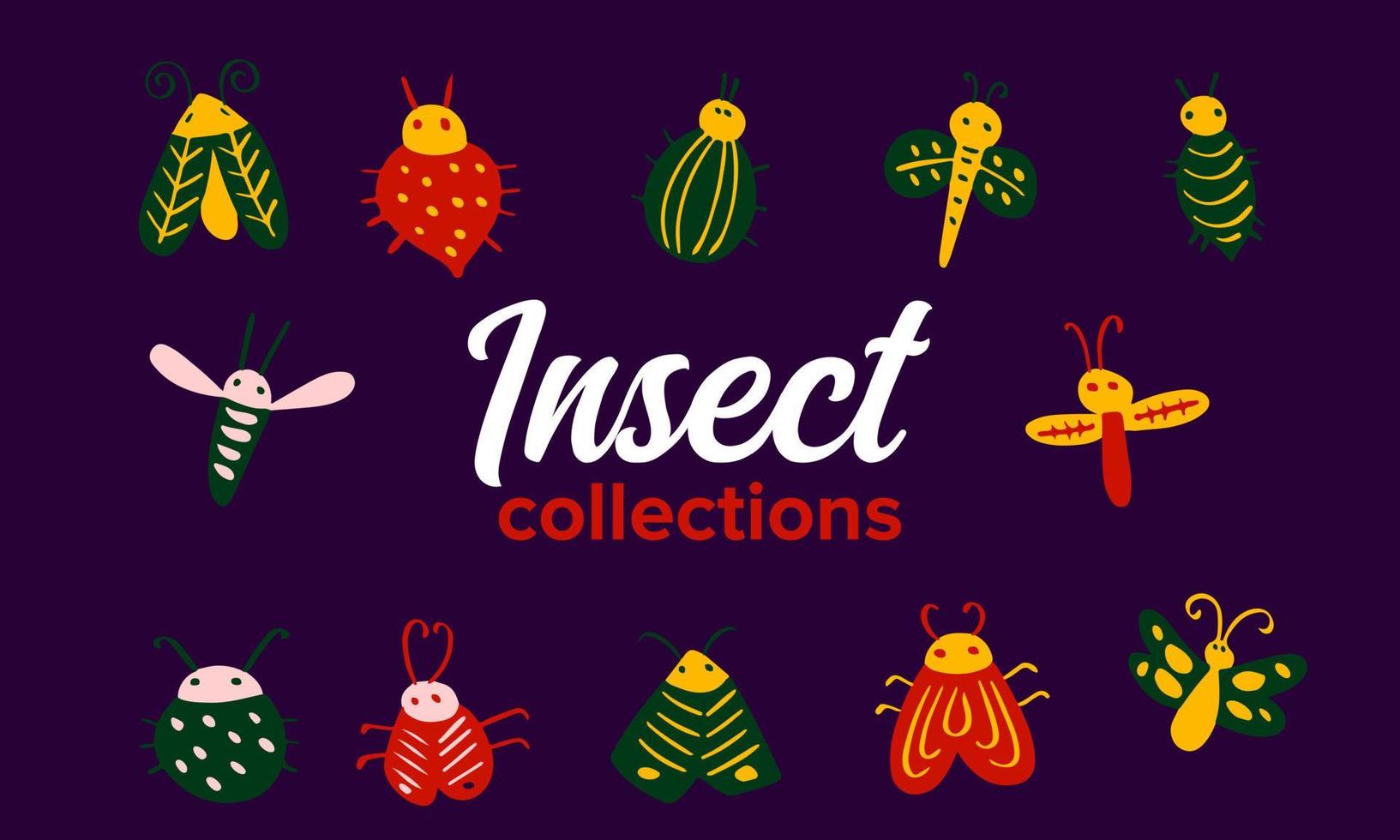 vecteur d'insecte abstrait décoratif illustration eps 10