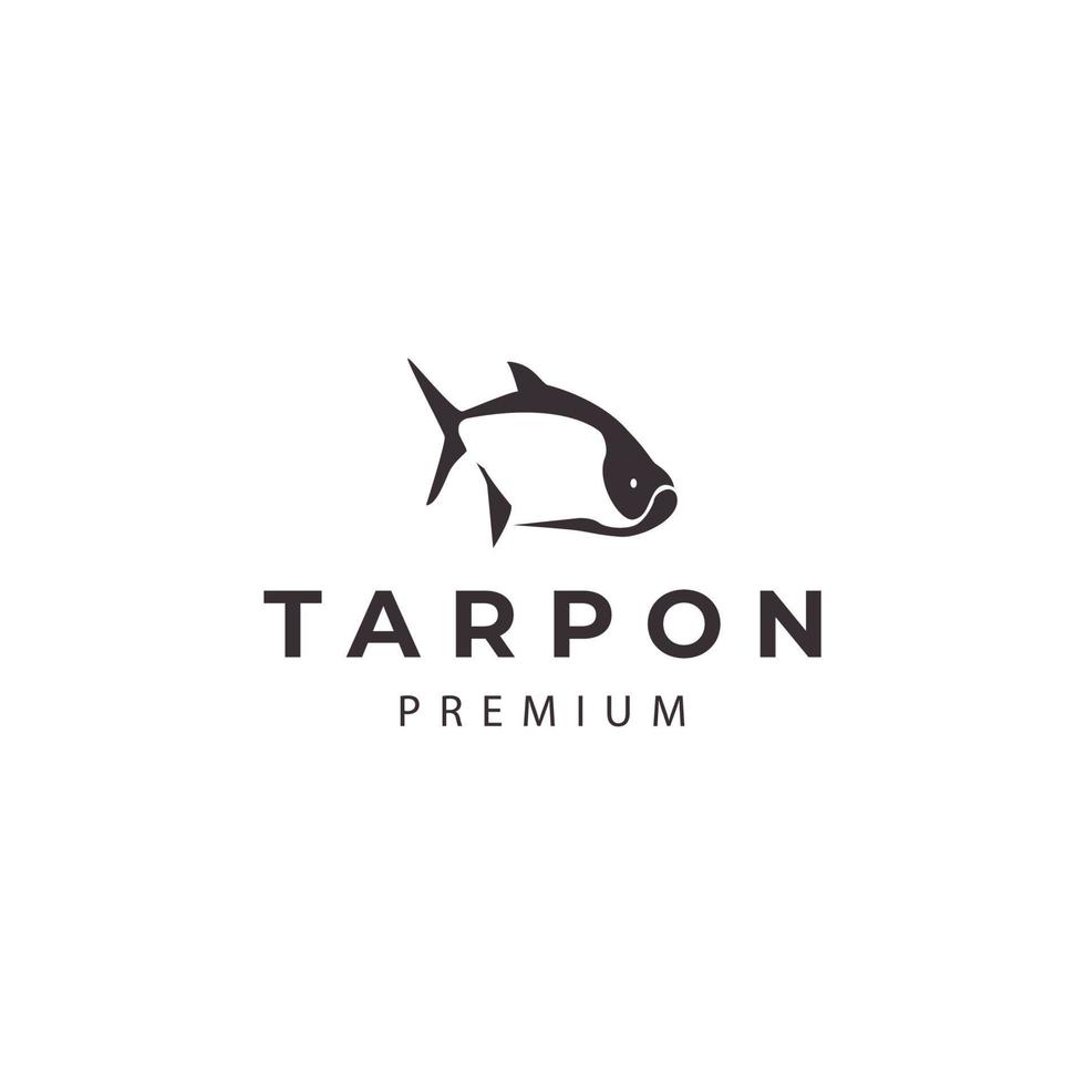 illustration d'icône vectorielle de conception de logo de poisson tarpon vecteur