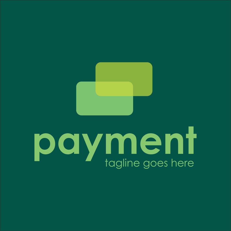 modèle de conception de logo de paiement avec icône de carte, simple et élégant. parfait pour les affaires, l'entreprise, le mobile, l'application, etc. vecteur