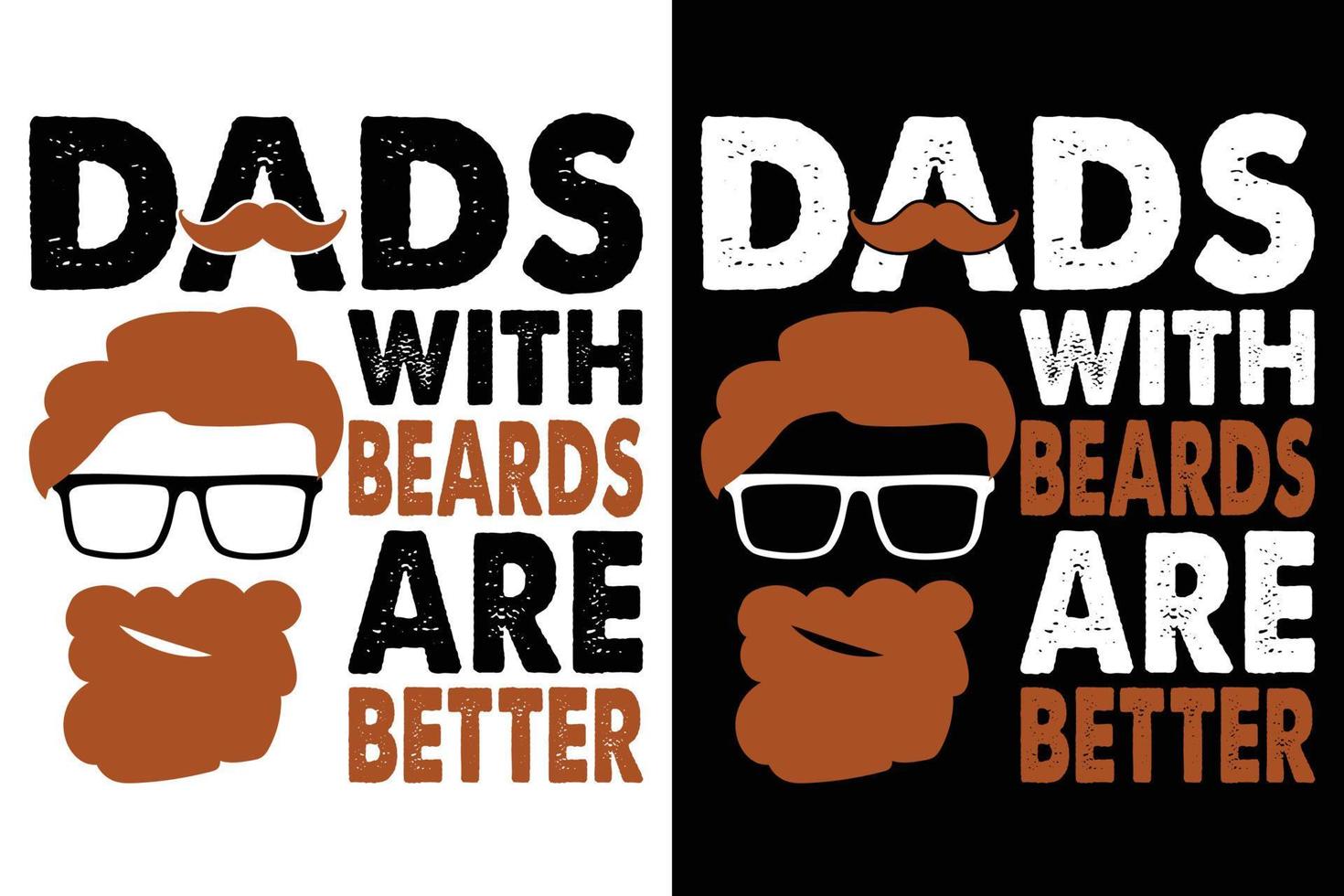 les papas avec des barbes sont mieux t-shirt vecteur